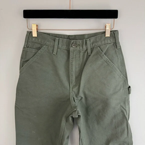 Carhartt B11-MOS Dungaree Pants Washed Loose Original Fit Moss 29x30 Streetwear - Picture 2 of 12